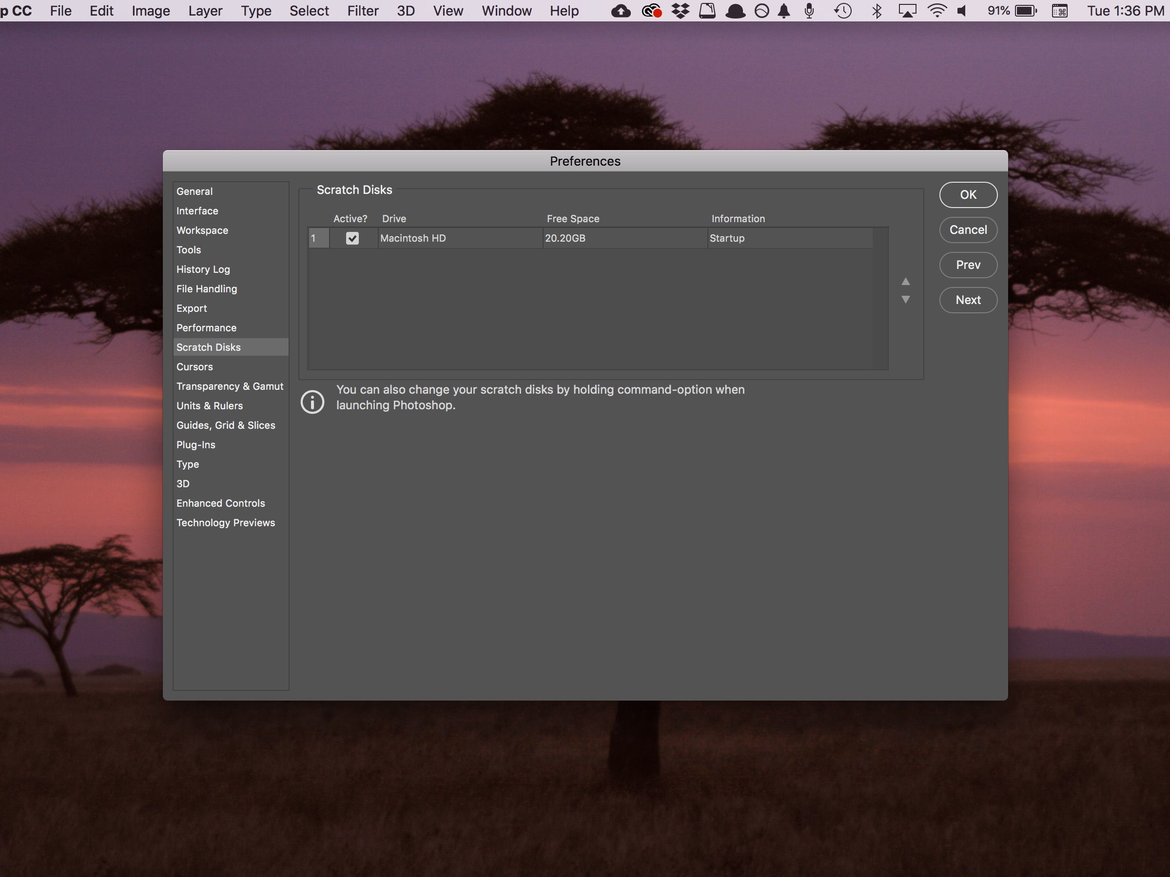 increase memory for photoshop on mac