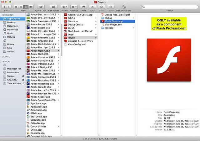 adobe flash player for mac os x 10.8